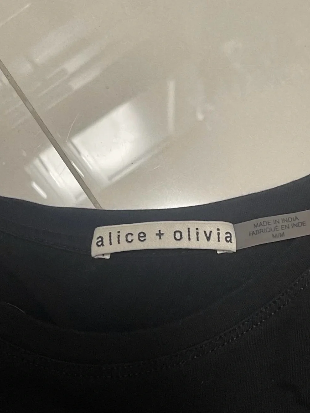 Alice + Olivia Black Short-Sleeve 'Go Love Yourself' Graphic Tee